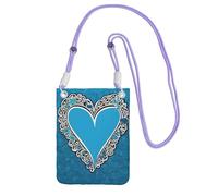 KIPOSTYZTT I Love Gymnastics Phone Pouch Protects,Universal Mobile Phone Case,Shock Phone Sock With Neck Lanyards Straps,Mobile Sleeve Bag For Hiking Travelling Purple