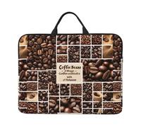 KIPOSTYZTT Laptop Sleeve Case 14 Inch Waterproof Lightweight Laptop Case Bag With Handle Coffee Collage Travel Laptop Bag Briefcase Messenger Bag For Women Men