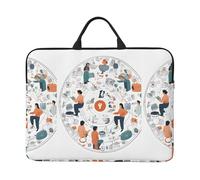 KIPOSTYZTT Laptop Sleeve Case 14 Inch Waterproof Lightweight Laptop Case Bag With Handle I Love The 90s Illustration Travel Laptop Bag Briefcase Messenger Bag For Women Men