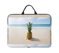 KIPOSTYZTT Laptop Sleeve Case 14 Inch Waterproof Lightweight Laptop Case Bag With Handle Pineapple By The Sea Travel Laptop Bag Briefcase Messenger Bag For Women Men