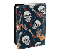 KIPOSTYZTT Mexican Skull Print Passport Holder Pu Leather Travel Wallet Passport Case Passport Covers 6.5 Inch Multiple Card Slots for Men and Women