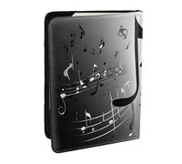 KIPOSTYZTT Music Notes Printed Print Passport Holder Pu Leather Travel Wallet Passport Case Passport Covers 6.5 Inch Multiple Card Slots for Men and Women