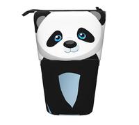 KIPOSTYZTT Upright Pencil Case, Telescopic Pencil Holder, Stationery Pencil Bag, Cute Panda Printed Stand-Up Pen Pouch Holder, Colorful Pen Organizer for Students Boys and Girls