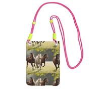 KIPOSTYZTT Various Kinds Of Horses Phone Pouch Protects,Universal Mobile Phone Case,Shock Phone Sock With Neck Lanyards Straps,Mobile Sleeve Bag For Hiking Travelling