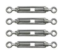 kippen 1204DK - Pack of 4 Pieces of 2-Eye Tensioner in Galvanized Steel Size 10 mm.