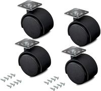 kippen 1614X1 - Set of 4 twin wheels 40 mm with rotating plate