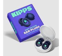 KIPPS Soft Silicon Ear Plugs - Ultra-Comfy Reusable Noise-Reducing Earplugs for Sleep, Meditation, Focus, Travel, Flexible Hearing Protection, Customizable Fit, 4 Tip Sizes XS/S/M/L - Midnight Sky