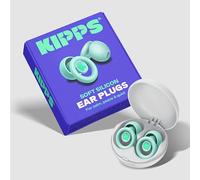 KIPPS Soft Silicon Ear Plugs - Ultra-Comfy Reusable Noise-Reducing Earplugs for Sleep, Meditation, Focus, Travel, Flexible Hearing Protection, Customizable Fit, 4 Tip Sizes XS/S/M/L - Tranquillity