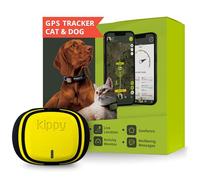 Kippy - GPS Pet Tracker Collar Evo - Health and Activity Tracker - Satellite Dog and Cat Tracker for Collar - Waterproof Dog Tracker GPS - Locator with Instant Alerts and LED - Yellow