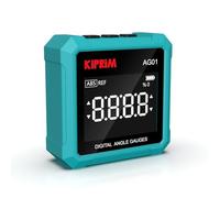 Kiprim Digital Angle Gauge AG01 - 3-Sided Magnetic Inclinometer with Backlit Display, Absolute & Relative Angle Measurement, °/% Unit Switch, for Woodworking, DIY, Construction