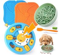 KIPRITII Well-Rounded Dog Enrichment Toys Set - Keeps Dogs Busy with Mental Stimulation & Slow Feeding, Includes Dog Lick Mat, Puzzle Toy & Slow Feeder Bowl for Boredom Relief