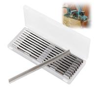 KIPTVO 10 Pcs 82mm Reversible Planer Blades, Precision Ground Woodworking Blades, HSS Double-Edged Replacement for Makita, Bosch, DeWalt & Most Electric Hand Planers