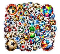 KIPTVO 100Pcs Football Stickers, Soccer Stickers for Laptop Skateboard
