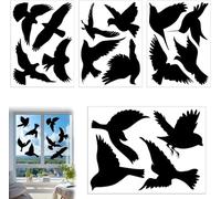 KIPTVO 16PCS Large Size Anti-Collision Window Clings, PVC Self Adhesive Bird Shape Clings, Decals Glass Door Protect and Save Bird Strikes, for Preventing People and Strikes