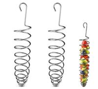 KIPTVO 2 Pack Millet Spray Holder for Parrots, Bird Cage Feeder & Budgie Treats Holder, Metal Bird Food Holder Cage Accessories for Budgie Feeders for Cages, Cockatiel Toys, 15 x 3CM