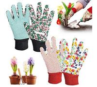 KIPTVO 2 Pairs Gardening Gloves for Women, Comfortable Womens Gardening Gloves, with Elastic Cuffs and Non-Slip for Yard, Ladies Gardening Gloves Bramble Proof Gloves Fishing Camping