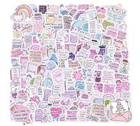 KIPTVO 200PCS Holographic Motivational Stickers, Waterproof Positive Affirmation Decals for Journals, Planner Accessories, Laptop Stickers, Scrapbooking, Travel Use, Cute Aesthetic Quotes