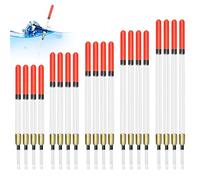 KIPTVO 20PCS Fishing Floats Set, Clear Waggler Floats, Versatile Fishing Tackle Accessories, 5 Size Straight Insert Fishing Floats Coarse, for Enhance Your Fishing Experience Fishing Supplies