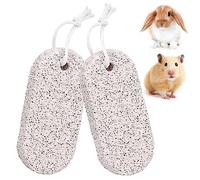 KIPTVO 2PCS Dog Rocks, Hamster Chew Toys, Rabbit Enrichment Toys, Rabbit Chew Toys, Hamster Chews, Care Mineral Stone Calcium Chew Toy Teeth Molar Toy for Parrot Rat Chinchilla