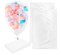 KIPTVO 2PCS Thickened Plastic Balloon Bags, 200x59 Inch Large for Transport Bulk Giant Storage, Clear for Birthday Party Christmas Celebration Supplies