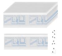 KIPTVO 30pcs Clear Window Fly Traps, Transparent Sticky Fly Paper Stickers for Indoors Home Use, Disposable Fly Catcher Strips for Home, School, Restaurant