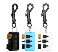 KIPTVO 3PCS Golf Club Cleaner Brush Set, Portable Golf Cleaning Kit with Groove Pick and Ball Cleaner, Retractable Golf Brush Accessories for Deep Club Care and Pocket Carry Use