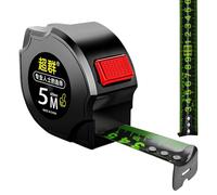 KIPTVO 5M/16.4ft Fluorescent Steel Tape Measure, Tape Measure 5 Metre, Width 25mm Stainless Steel Retractable Waterproof tape measure, for Industrial and Home Easy To Read Self-Lock Measuring
