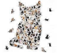 KIPTVO 90 Cat Stickers Set, Funny Cat Decals for Water Bottles, Laptop Stickers, Journal Labels, Black Cat Designs, Cute Kitten Vinyl Pack for Scrapbooks, Teens & Pet Lovers