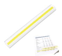 KIPTVO Acrylic Reading Ruler with Sliding Marker, 15.5×3cm Clear Magnifier Bar, Reading Magnifier for Books, Magnifying Sheet Line Guide, Page Magnifiers for Small Print