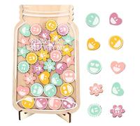 KIPTVO Reward Jar with Star Tokens, Smiley Face Reward Behavior Jar for Kids, Star Jar Reward System, for Children Motivate Good Behavior Reward Jar For Boys And Girls