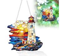 KIPTVO Stained Glass Window Hangings, Sun garden hanging ornaments, Capture The Beautiful Sunlight, for Window Home Garden Outdoor Wall Fence Decorations, Coffee Shops, Restaurant, Store