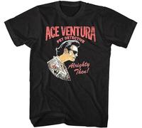 kipzzz Unisex T-Shirt Ace Ventura Pet Detective ProfileAlrighty Then Jim Carrey 90s Black Cotton Men's S