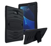 KIQ Samsung Galaxy Tab E 9.6" SM-T560 Case, Shockproof Heavy Duty Military Armor Hybrid Case Cover for Samsung Galaxy Tab E 9.6 T560 T567 T560NU T560NZ (Black)
