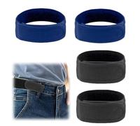 KIQAWEE 4 Pcs No Buckle Belts for Men, Lazy Adjustable Belt, Adjustable Invisible Side Belts,No Buckle Elastic Belt, For Walking,Work,Home,Traveling,Jeans Pants,Convenience Belt