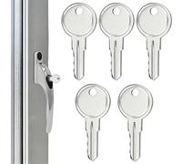 KIQAWEE 5Pcs Universal UPVC Window Handles Keys, Replacement Security Window Handle Key, Window Handle Locks for Home DIY Repair and Installation