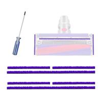 KIQAWEE 6 Pcs Soft Plush Strip Replacement, Vacuum Cleaner Soft Head Replacement for Dyson V6 V7 V8 V10 V11, Multi Size Plush Strips (1L+2S per Set),Add a screwdriver