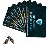KIQAWEE 8 Pcs RFID Blocking Card, 2nd Gen Credit Card Protector, Ultra Thin Data Blocking Card, Anti-Theft Contactless Shield NFC Blocker, Wallet Protection for RFID Cards