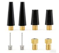 KIQAWEE 8Pcs Threaded Ball Pump Needles, UK Bike Pump Adaptor Kit, Inflatable Pump Adaptors for Football, Bike Tyres Pools Compact Hand Pump for Inflatables Accessories