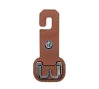 KIQETCLL Leather Car Seat Hooks for Alfa Romeo Spider 2003 2004 2005 2006, Car Seat Back Organizer Hooks, Double Hook for Headrest, Auto Storage Hangers, Multifunctional Seat Hanger, One,Orange