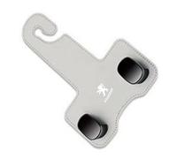 KIQETCLL Leather Car Seat Hooks for Peugeot 207 3 Doors 2010 2011 2012, Car Seat Back Organizer Hooks, Double Hook for Headrest, Auto Storage Hangers, Multifunctional Seat Hanger, One,White