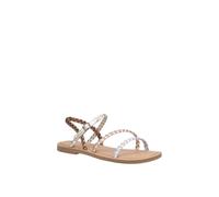 TOMS Women's Kira Flat Sandal, Multi Metallic Synthetic Braid, 5 UK