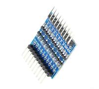 KiraKira 10-Pack Blue Bidirectional Logic Level Shifter 3V-5V 4-Channel Module with Reverse for Protection Pi(Bent Pins 8-way)