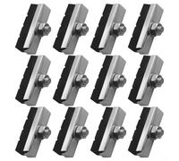 KiraKira 12 Sets for Bicycle for V-Brake Pads 40mm Shoe Blocks with Sand Grooves Compatible with Mountain Road Electric Bikes Quiet Black