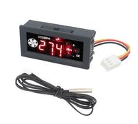 KiraKira 12V 3A 4-Wire Fan Controller with Temperature Sensor, Digital Adjustment Module and Low Noise Operation for Compact Spaces(3P + cylinders)