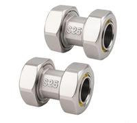 KiraKira 2 Pack 3/4 Inch Brass Air Line Connectors with Double O-for Ring Pneumatic Pipe Systems