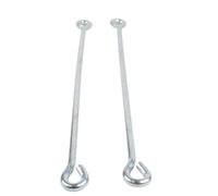 KiraKira 2 Pack Galvanized Piston Rods 36.5cm for Handle Pump Type 75, Compatible with Flower and Regular Pumps, Durable Silver Spare Parts