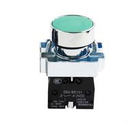 KiraKira 22mm Momentary Pushbutton Switch 10 Pack IP65 Waterproof Single Pole Double Throw for Industrial Control Panels Green Red(Green)