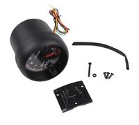 KiraKira 3.75 Inch Vehicle Tachometer 12V 0-8000 RPM Speed Gauge White LED Display 4 6 8 Cylinder Engines(Is black)