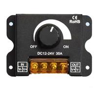 KiraKira 30A LED Strip Dimmer 12V-24V Controller with for Memory Function Black