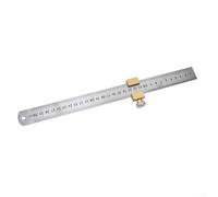 KiraKira 30cm Stainless Steel Ruler Set Brass Scriber Gauge Woodworking Ruler Layout Measuring Tools Non Slip Ruler
